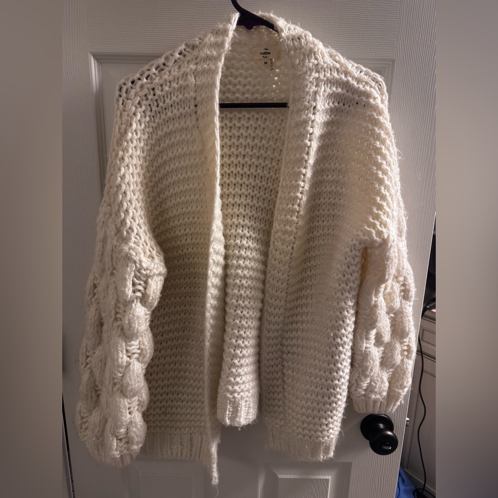 Cozy White Knit Sweater